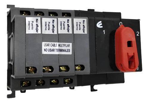 INT CONMUT 3 POLOS + NEUTRO 1-0-2 63A MONTAJE DIN