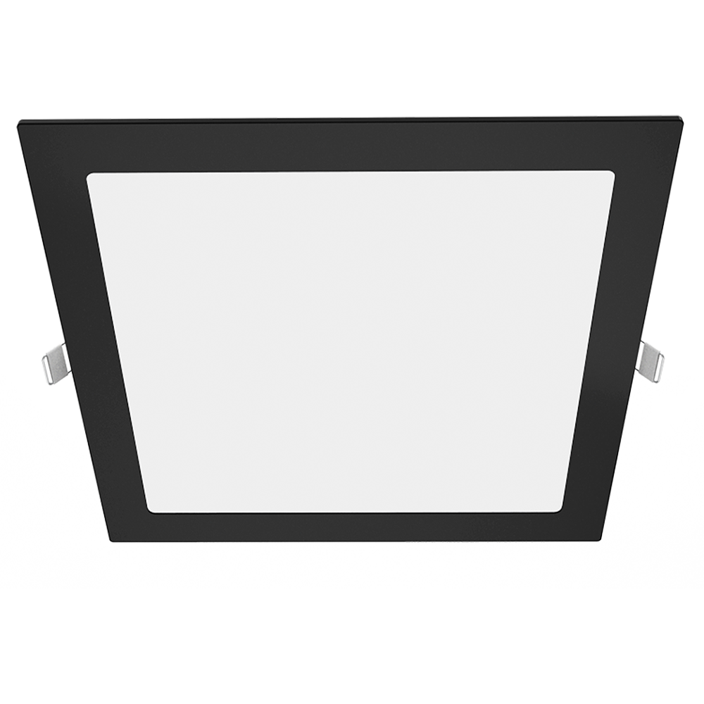 PANEL LED EMB 18W 85-265V 50.000HS LUZ FRIA 6000K CUADRADO NEGRO