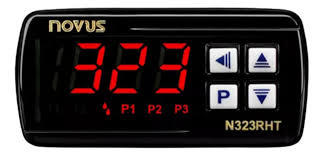 Controlador de Temperatura y Humedad Relativa 75x33x75 - Entrada del Sensor (SENSOR INPUT): Temperatura Repetibilidad: ±0,1 °C; Rango de medición: -40 e 120 °C; Tiempo de Respuesta: hasta 30 segundos con aire en movimiento suave; Tiempo de Warm-Up: 15 minutos; Resolución de la medición: RH: 1 % en todo el rango. Temp: 0,1 °C de –19,9 hasta 120,0 °C; Salida de control 1 (OUTPUT1): Relé: 10 A / 250 Vca, SPDT (modelo standard) Salida del Control 2 (OUTPUT2): Relé 3 A / 250 Vca, SPST; Salida de alarma (OUTPUT 3): Relé 3 A / 250 Vca, SPST; En el modelo standard el relé de OUTPUT2 y 3 no está aislado de OUTPUT1. Alimentación: Tension: 100-240V AC/DC   (SIN SENSOR)