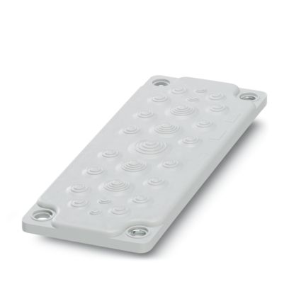 Placas para el paso de cables - color: gris luminoso, longitud: 222 mm, anchura: 92 mm, altura: 14 mmcolor: gris luminoso, longitud: 222 mm, anchura: 92 mm, altura: 14 mm