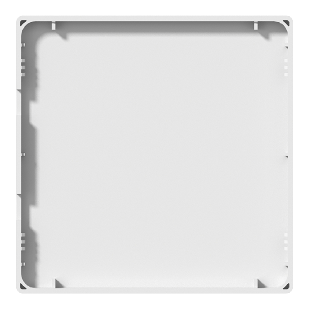 TAPA CIEGA MIGNON MILAN BLANCO MACROLED, BASTIDOR METALICO