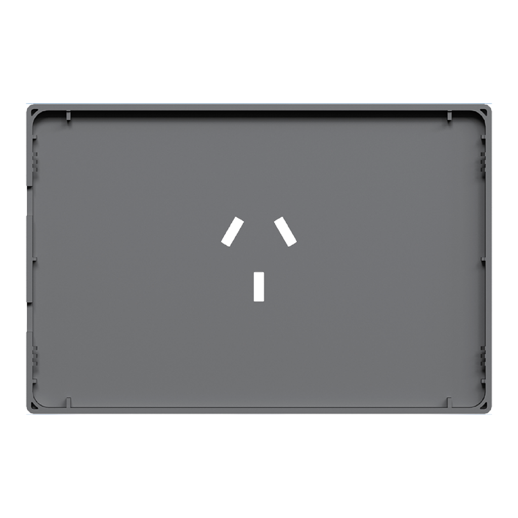 FRENTE PARA TOMACORRIENTE MILAN MACROLED, COLOR GRIS