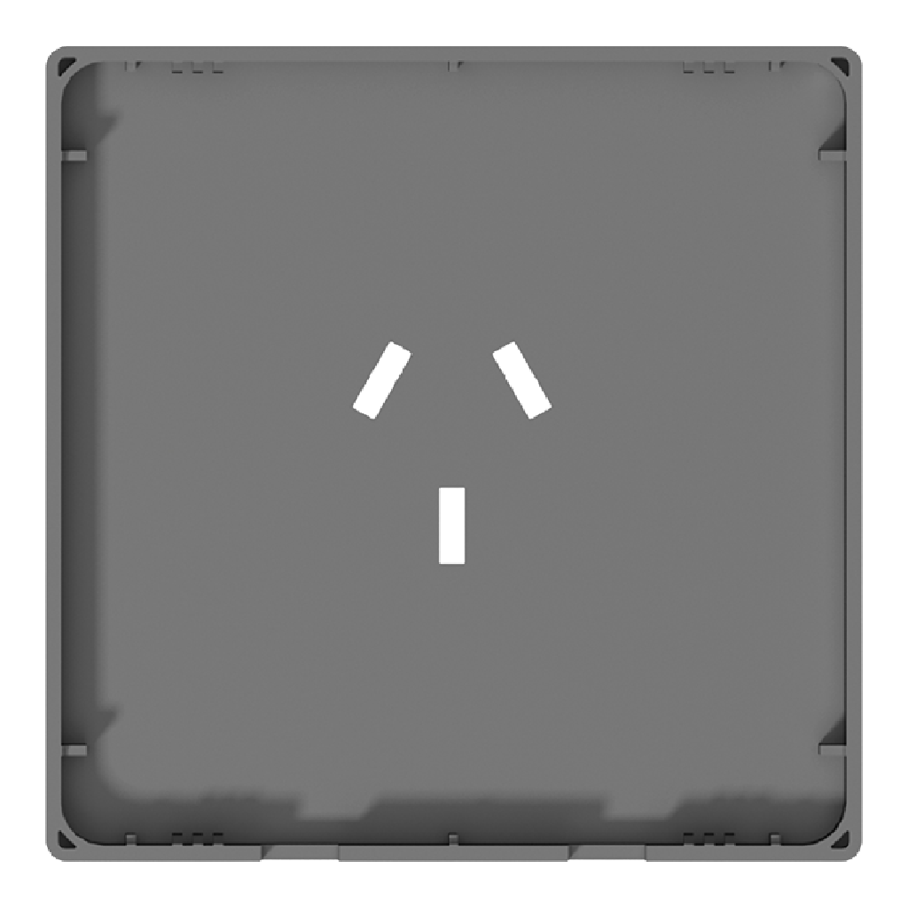 FRENTE PARA TOMACORRIENTE MIGNON MILAN MACROLED, COLOR GRIS