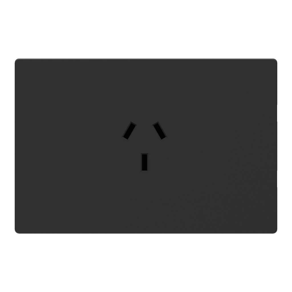 MODULO 1 TOMA MILAN GRIS MACROLED, AC 250V, 10A MAX. BASTIDOR METALICO