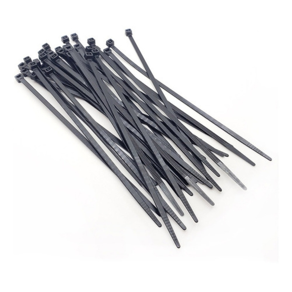 PRECINTO NEGRO (ALTO-7) 400 x 4.8mm - RESISTENTE UV - PAQUETE x 100 Unidades