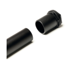 CONECTOR P/CAÑO PVC RIGIDO / CORRUGADO 20MM (3/4") PLASTICO. LIBRE DE HALOG. APTO P/ LINEAS SD, ED y HD. NEGRO LINEA NERA
