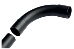 CURVA P/CAÑO PVC RIGIDO 20MM (3/4") PLASTICA. LIBRE DE HALOG. APTO P/ LINEAS SD, ED y HD. NEGRO LINEA NERA