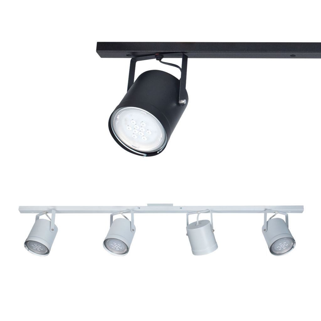 REG 3L 120CM CAB SPOT MOVIL NEGRO P/AR111 C/GU10