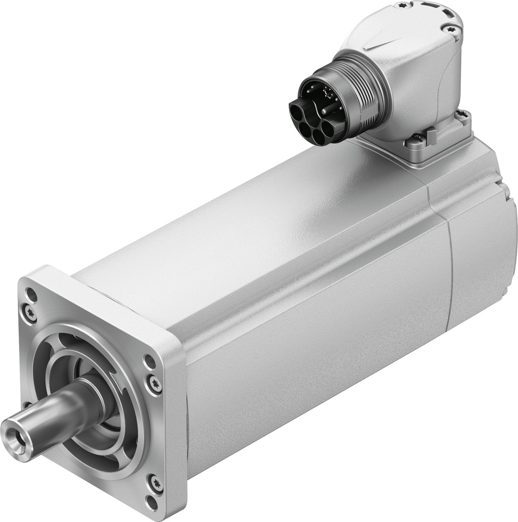 SERVOMOTOR SINCRONO AC - 4770 RPM - 6.3 Nm / BRIDA MOTOR 100MM / TAMAÑO CORTO / EJE LISO / CONEX. ELEC. CODO ORIENTABLE / ENCODER ABS - MULTIPLE / ALTO VOLTAJE