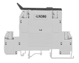BORNE DOBLE PISO PORTAFUSIBLE SECCIONABLE P/FUSIBLE DE 5X 20MM C/ INDIC. LUM. LED  110-380V AC/DC