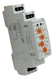 PROTECTOR DE TENSION TRIFASICO MODULAR  CONFIGURABLE - Alim.: 3×220/380 VCA – 50 Hz Protec. contra: sobretensión, subtensión, pérdida de fase, inversión de secuencia y asimetría de fases. Corte por sobretensión: 5 – 30%. Corte por subtensión: 5–30%. Asimetría: 5–40%. Salida: 2SPDT. Corriente máx.: 5A. Montaje: riel DIN (1 módulo)