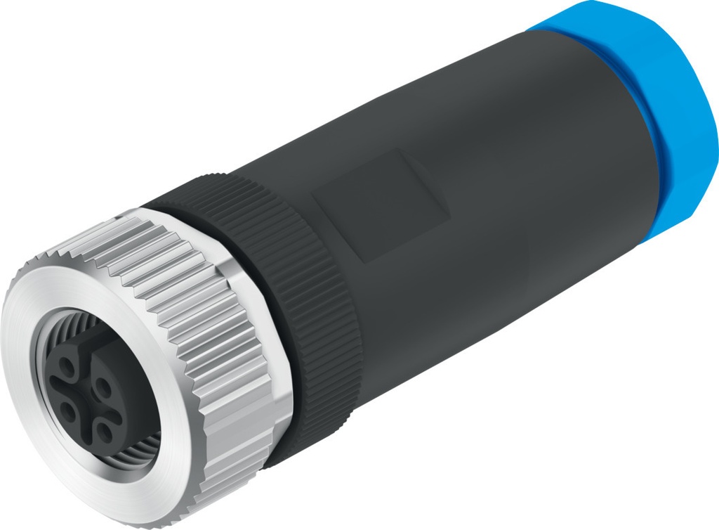 CONECTOR RECTO MACHO P/ ARMAR / M12X1 HEMBRA - 5 CONTACTOS - CODIF. A / SECCION CABLE 0.14 mm²-0.75 mm².