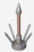 [125075] PARARRAYOS BRONCE 5 PUNTAS  ( EXT DE MASTIL )