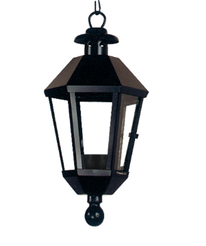[126100] (DISCONT) ARTEF FAROL CERRADO P/PARED NEGRO C/FLORON Y 50CM DE CADENA S/DBR