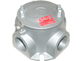 [4005037] (PEDIR PRECIO) CAJA RED ALUM APE C/TAPA ROSC 4 VIAS 1" NPT CERTIFICADA BAJO IEC
