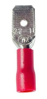 [126790] TERMINAL PREAISL PALA MACHO 6.35MM 0.25-1.5MM2 ROJO   A17R  X UNIDAD - VENTA POR CAJA DE 100U