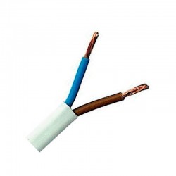 [128239] CABLE PVC PARALELO 2X  1MM2 PLASTIX X BLANCO X MT