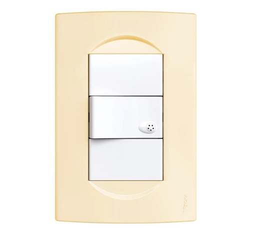 [129144] TAPA STD 10X5 NUEVA B. O. 3 BOCAS MARFIL