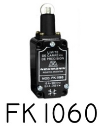 [131000] FK-1060 LIMITE DE CARRERA  ACCIONAMIENTO A PULSADOR C/ RODILLO DE ACERO