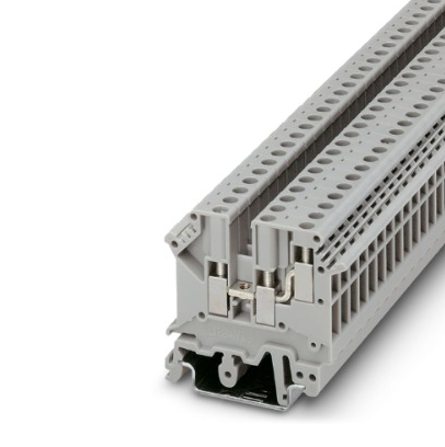 [UK5TWIN] (DISCONT) BORNE 1 PISO C/CONEX. DOBLE EN 1 LADO 0.2-4 MM2 AWG: 30-10 ANCH: 6.2 MM GRIS