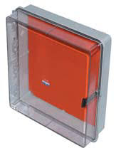 [136013] GAB POLICARB GRIS C/TT 301 X 288 X 143MM C/CHASIS (TAPA TRANSPARENTE) IP67 IK10