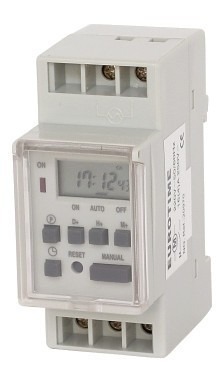 [138664] INT HORARIO DIG SEMANAL 1C 8PRG C/RES 2MOD  16A  ALIM.: 220/240VAC   RIEL DIN (TIPO 20970 DILETTA)