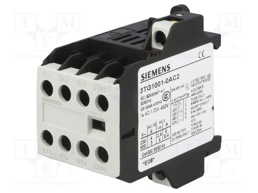[100037338] CONTACTOR MINI  20A-AC1 9A-AC3 4KW 1NC  24VCC   3TG1001-0BB4