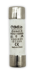 [146476] CARTUCHO FUSIBLE ACR CILINDRICO 8.5X31.5MM 4A