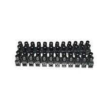 [147162] BORNERA DIVISIBLE CONEX P/CABLE 2.5MM 3A NEGRA LARGO 9.5CM TIPO FOURNAS 302. 12 PARES DE BORNES