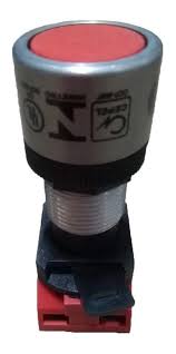 [55856] BOTON PULSADOR ROJO CON CONTACTO NC
