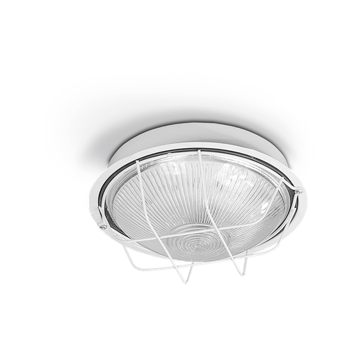 [153395] TORTUGA MET. RED. GRANDE E27   C/VIDRIO Y REJA ALAM. BLANCO