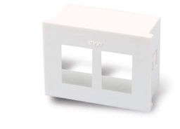 [0000210697403] CAJA DE ALOJE DOBLE P/MODULO RJ45 Y RJ11 BLANCO