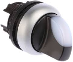 [153759] M22-WRLK3-W   SELECTORA 3POS LUMIN BLANCO C/RETENCION GIRO 60º IP66