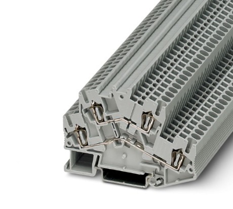 [STTBS25] (DISCONT) BORNE 2 PISOS C/CONEX RESORTE 0.08-2.5mm2 ANCH 5.2mm GRIS