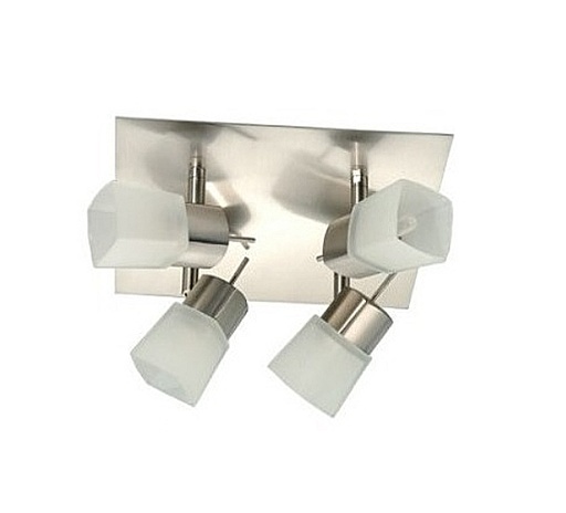 [157653] PLAFON 4X60W G9  VID SATINADO NIQUEL   KOE