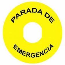 [APE] APE PLACA INDICADORA P/EMERGENCIA "EMERGENCY-STOP"