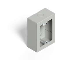 [163477] CAJA PLASTICA SOBREPONER 5X 10 P/BASTIDOR PVC BLANCA   RECTANGULAR