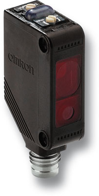 [E3ZLS86] Sensor fotoelectrico cuerpo rectangular IP67. Supresor de fondo. Ajustable entre 40 y 200 mm. Admite conexionado como supresor de primer plano. Luz roja. Conector M8 macho de 4 pines. PNP. Dark ON/ Light ON por switch