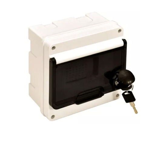 [164752] CAJA EMB P/TERMOMAG 7 MOD IP55 C/PUERTA FUME 164X 164X 105mm C/CERRADURA METALICA