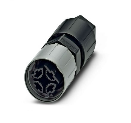 [QPD P 3PE2.5 6-10 BK] (CONSULTAR) CONECTOR ENCHUF NEGRO 3+PE POLOS 1-2.5MM2 690V 16A C/TUERCA P/CABLES 6-10MM