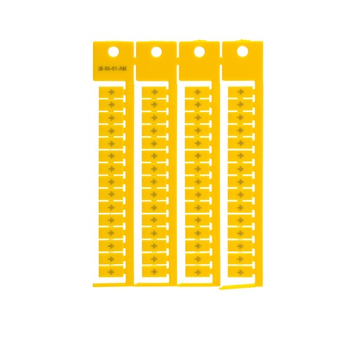 [IB-05-01-AM] PLANCHA DE LETRAS TIERRA (COLOR AMARILLO) APAISADOS P/BORNE DE PASO 5MM