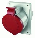 [79233] (DISCONT) BASE EMPOTRABLE / TOMA DE EMBUTIR 3P+N+T 16A IP44 346/415V IEC BRIDA 70X87 (NO LA FABRICAN MAS)