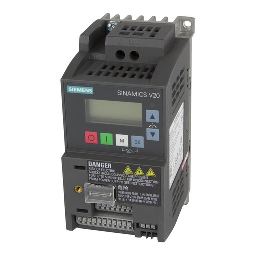 [100254284] VARIADOR V20 TRIF  4HP 3KW 7.3A SIN FILTRO 3AC400V   CONTROL ESCALAR TAMAÑO FSB   6SL3210-5BE23-0UV0
