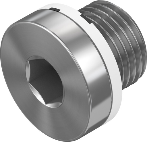 [B-1/8] TAPON CIEGO C/ JUNTA / ROSCA EXT. G1/8 - C/ HEXAGONO INTERIOR / ACERO GALV.