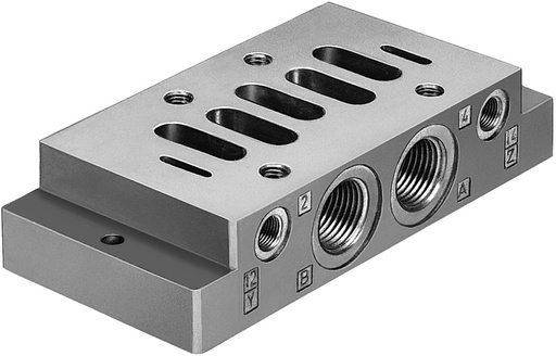[NAS-1/2-3A-ISO] PLACA BASE / ISO 5599-1 - TAMAÑO ISO 3 / ROSCA G1/2 - PILOTAJE G1/8