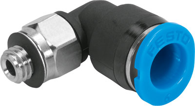 [QSML-M5-4] RACOR RAPIDO MINI FORMA L / ROSCA M5 - RACOR 4MM / ROSCA EXT. C/ HEXAG. / ORIENTABLE 360