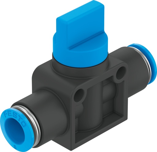 [HE-3-QS-8] VALVULA DE CIERRE MANUAL EN LINEA / 3/2 BIESTABLE / RACOR 8MM
