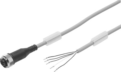 [*82816] CABLE NEBU-M12G5-K-2.5-LE4 / CONEX IZQ ZOCALO RECTO C/ROSCA - 5 CONTACTOS / CONEX DERECHO EXT ABIERTO - 4 CONTACTOS / LONG 2,5M / PORTAETIQUETA