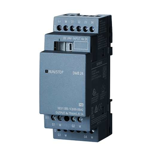 [100323880] LOGO! 8 MODULO E/S DIGITALES DM8 24 (4DI EN 24VDC 4DO TRANSISTOR) SOLO PARA LOGO! 8   6ED1055-1CB00-0BA2