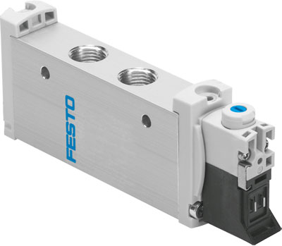 [VUVG-L14-M52-AT-G18-1P3] ELECTROVALVULA / 5/2 MONO. / MUELLE NEU. / ROSCA G1/8 / CONEX. ELECT. PLACA BASE - 24VDC / PILOTO INT.